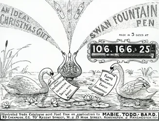 Publicité pour les stylos-plume Swan, d